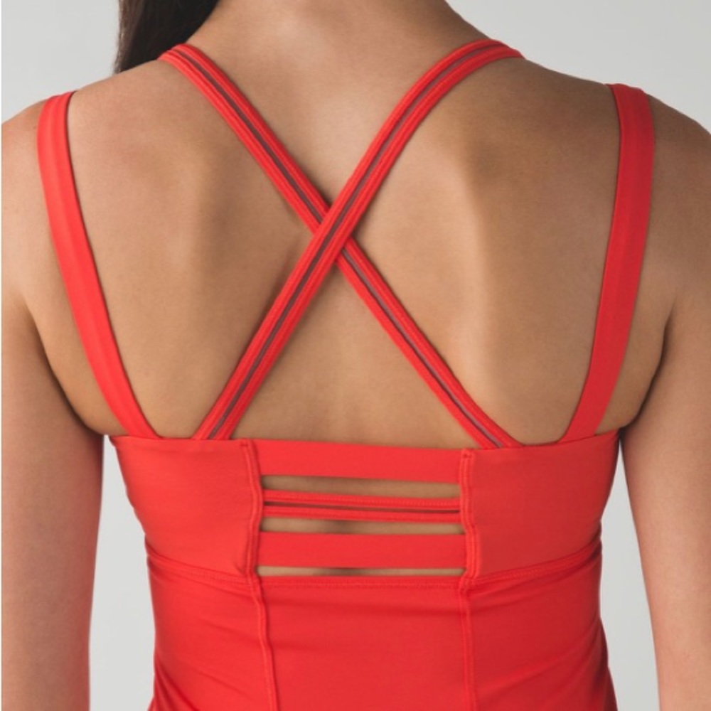 Lululemon Happy Strappy Tank, Size: 2, Color: Alarming Red/Orange